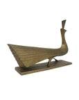 Rare Vintage Brass Peacock Statue – Mid-Century Elegance