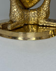 Pair of Vintage Brass Giraffe Dry Floral Vase/Planters