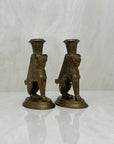 Vintage Brass Winged Sphinx Candleholders-A Pair