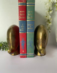 Vintage Brass Elephant Bookends- A Pair