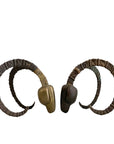 Vintage 1981 Dolbi Cashier Ram Horn Sculptures
