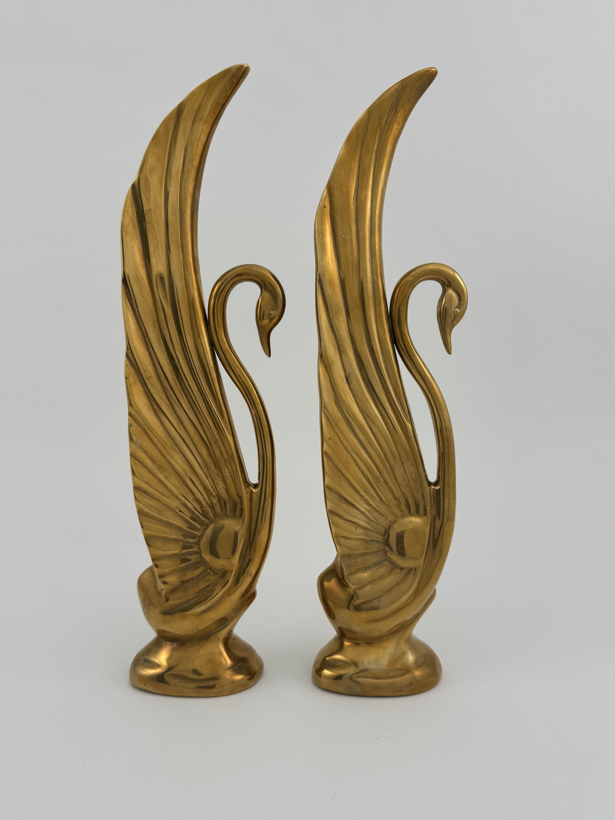 Vintage Brass Swans-A Pair by Dolbi Cashier