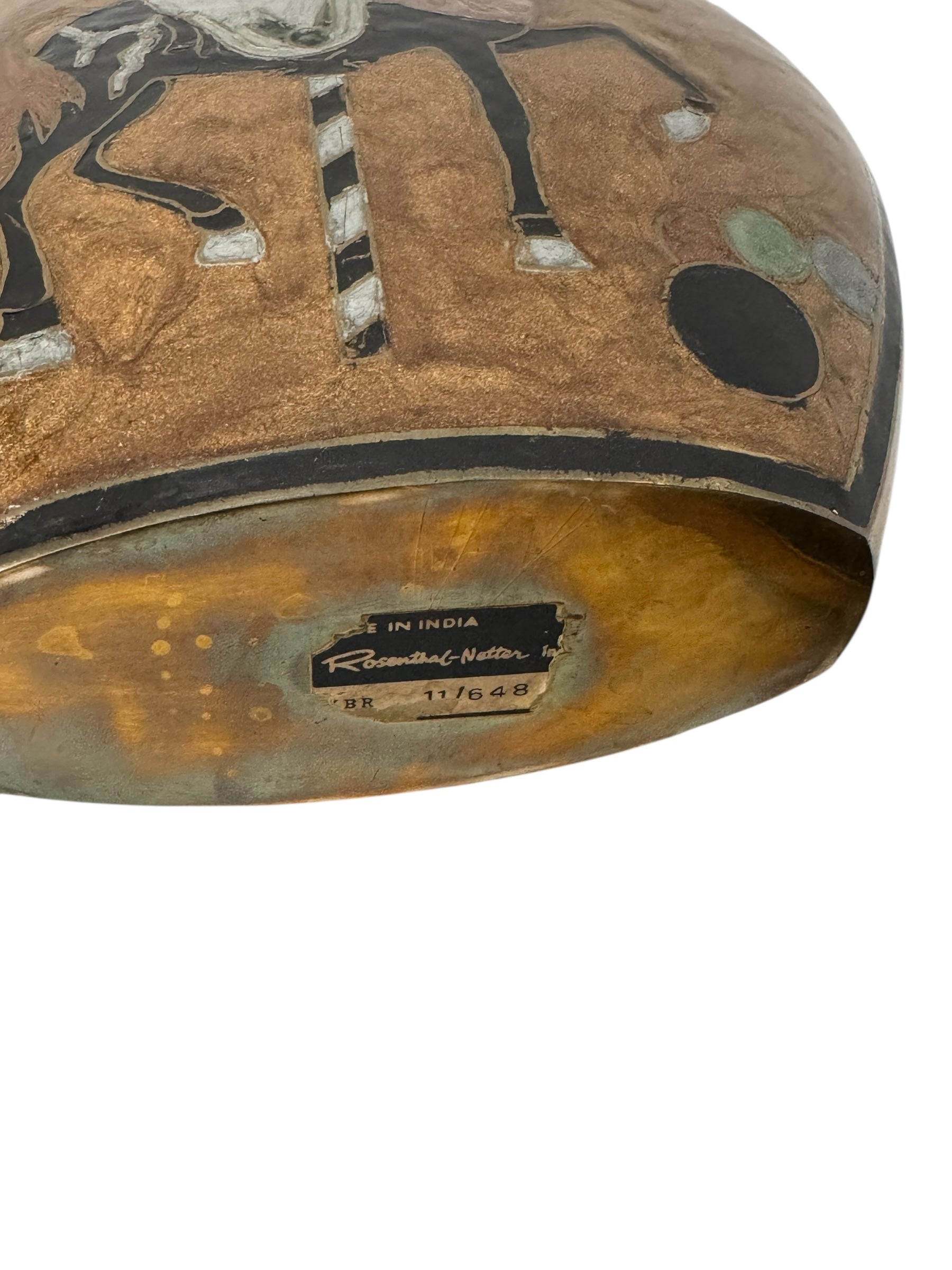 Authentic Rosenthal Netter Vintage Brass Vases – Hand-Painted Carousel Horse Design (Set of 2)