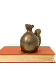 Vintage Brass Squirrel Trinket Container