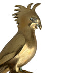 Hollywood Regency Brass Cockatoo Pair on Marble – Mid-Century Modern Elegance