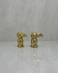 Small Vintage Brass Toucans-A Pair