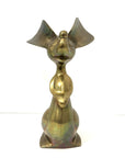 Grand Vintage Mid-Century Modern Brass Mouse Sculpture — Oversized Whimsical Art Accent