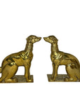 Vintage Brass GreyhoundDog Bookends