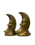 Small Vintage Brass “Man in the Moon” Figurines – Set of 2