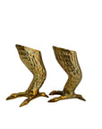 Pair of Vintage Brass Eagle Talon Candlesticks