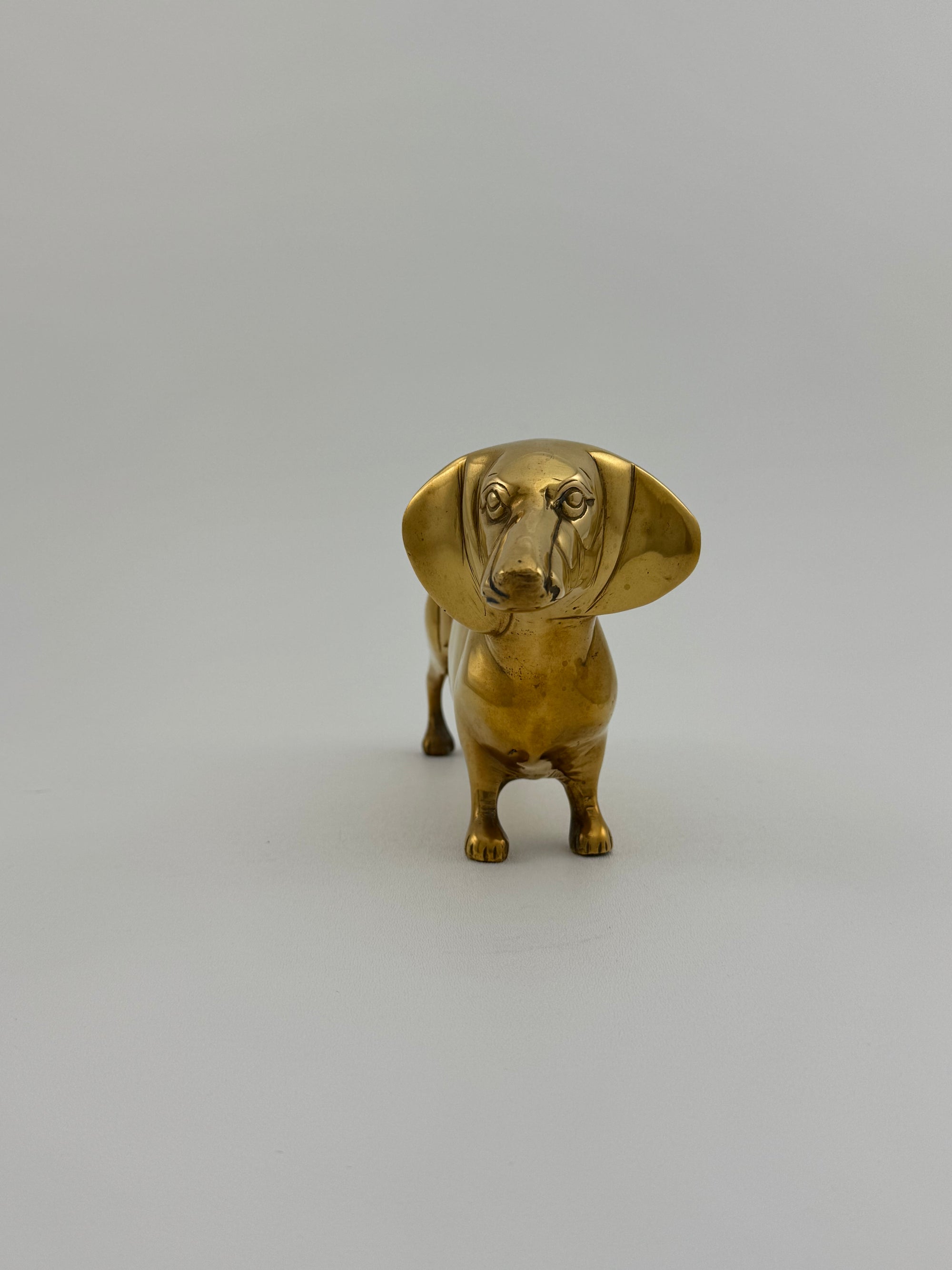 Vintage Brass Dachshund