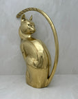 Vintage Brass Stylized Long Tailed Cat-MCM By Dolbi Cashier