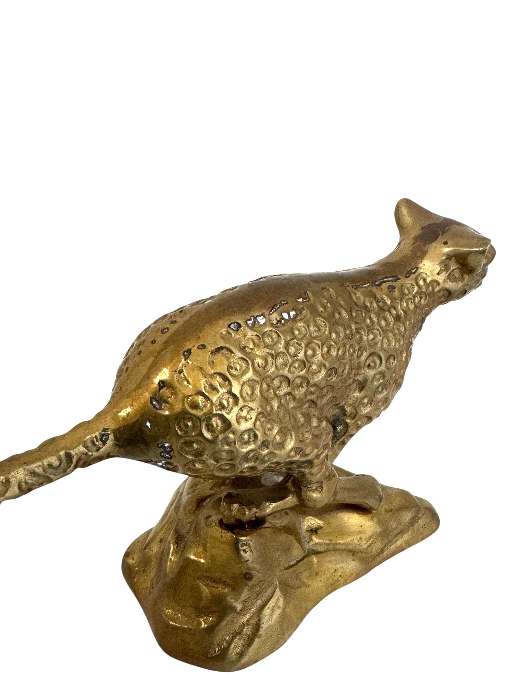 Vintage Brass Cheetah Figurine