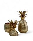 Vintage Brass Pineapple Trinket Containers- A Pair