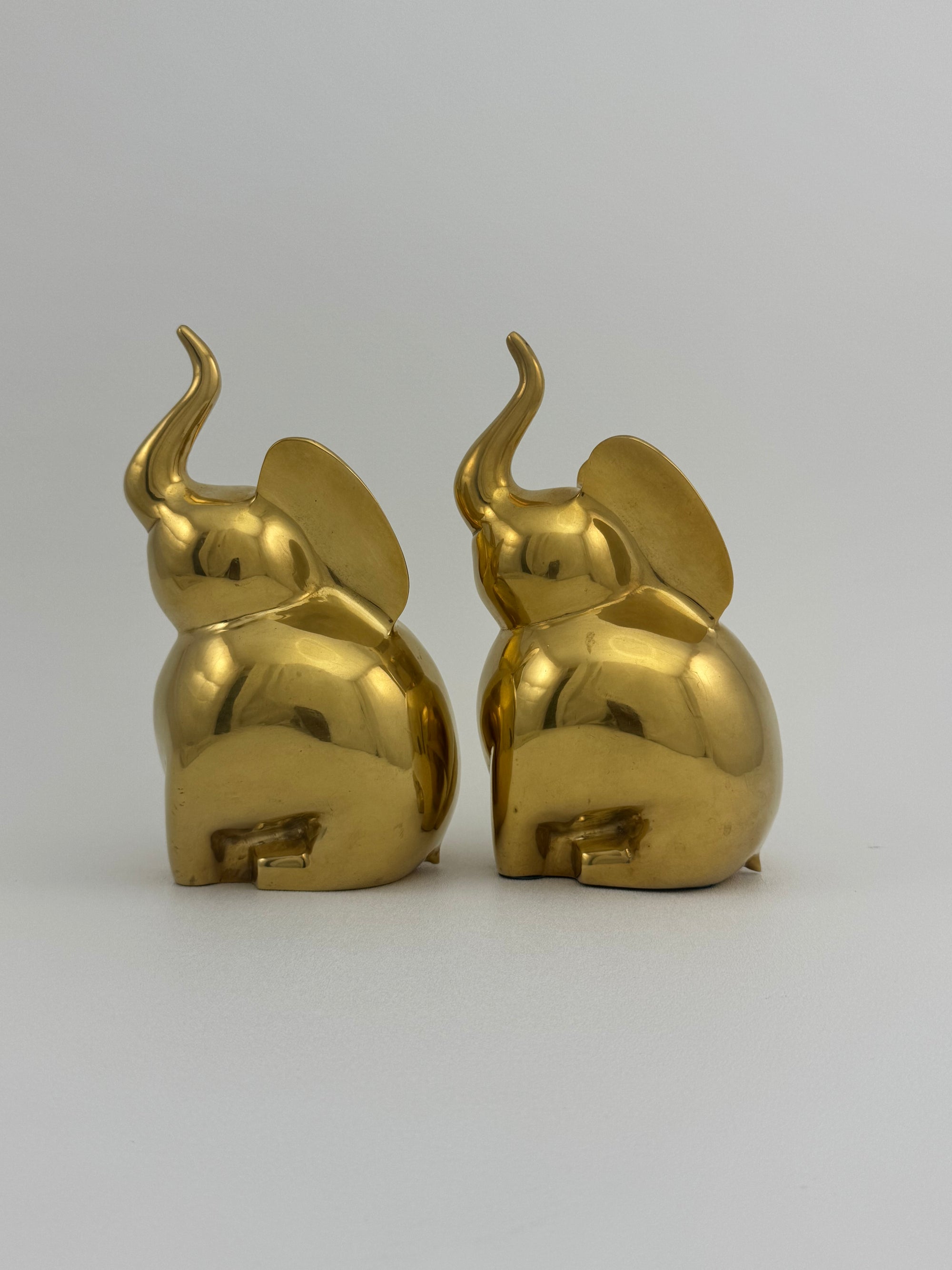Vintage Brass Elephants-A Pair