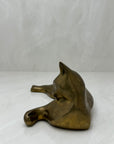 Vintage Brass Relaxed Cat