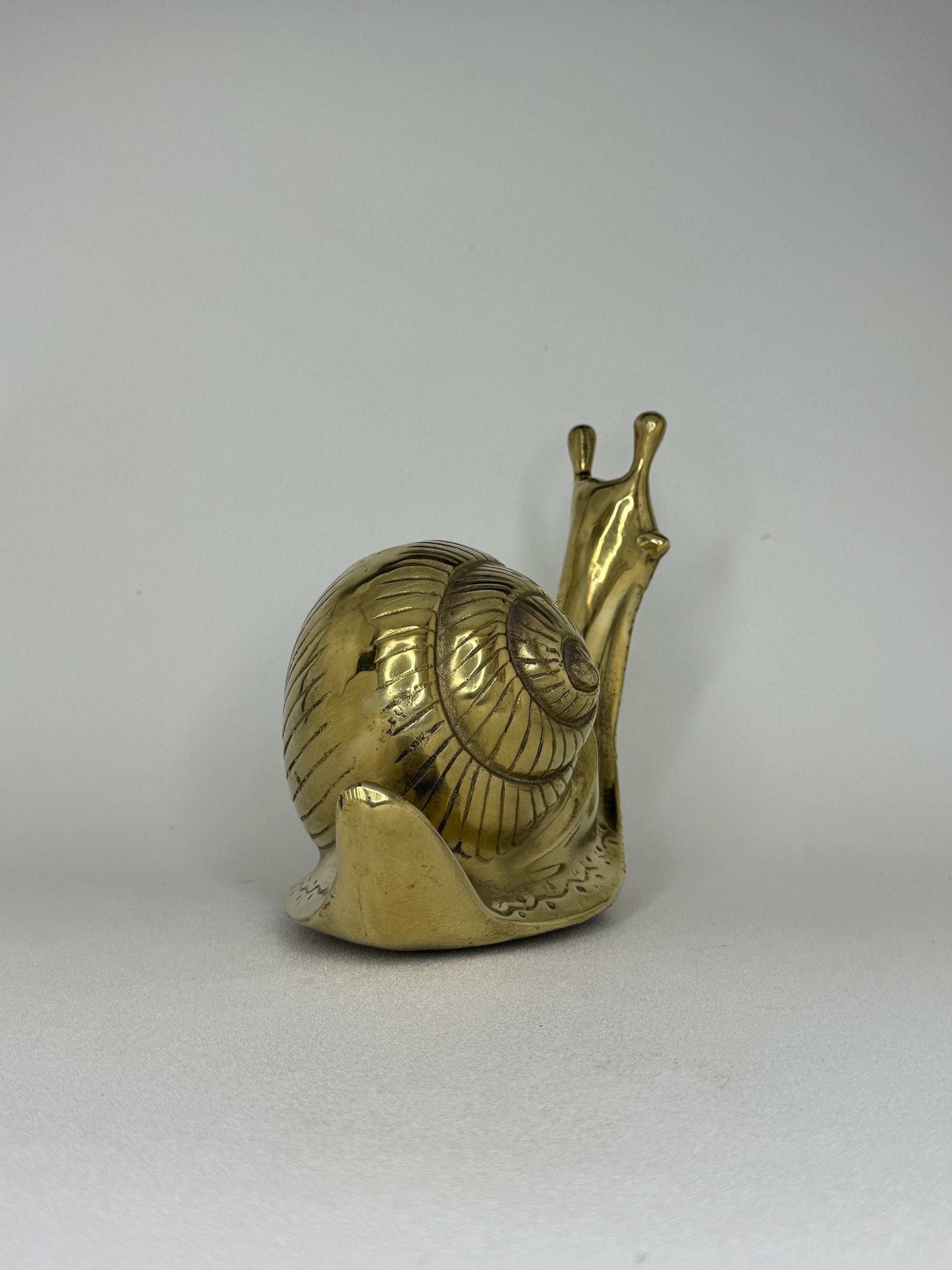 Vintage Brass Snail-Large