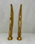 Tall Vintage Brass Swans-A Pair by Dolbi Cashier