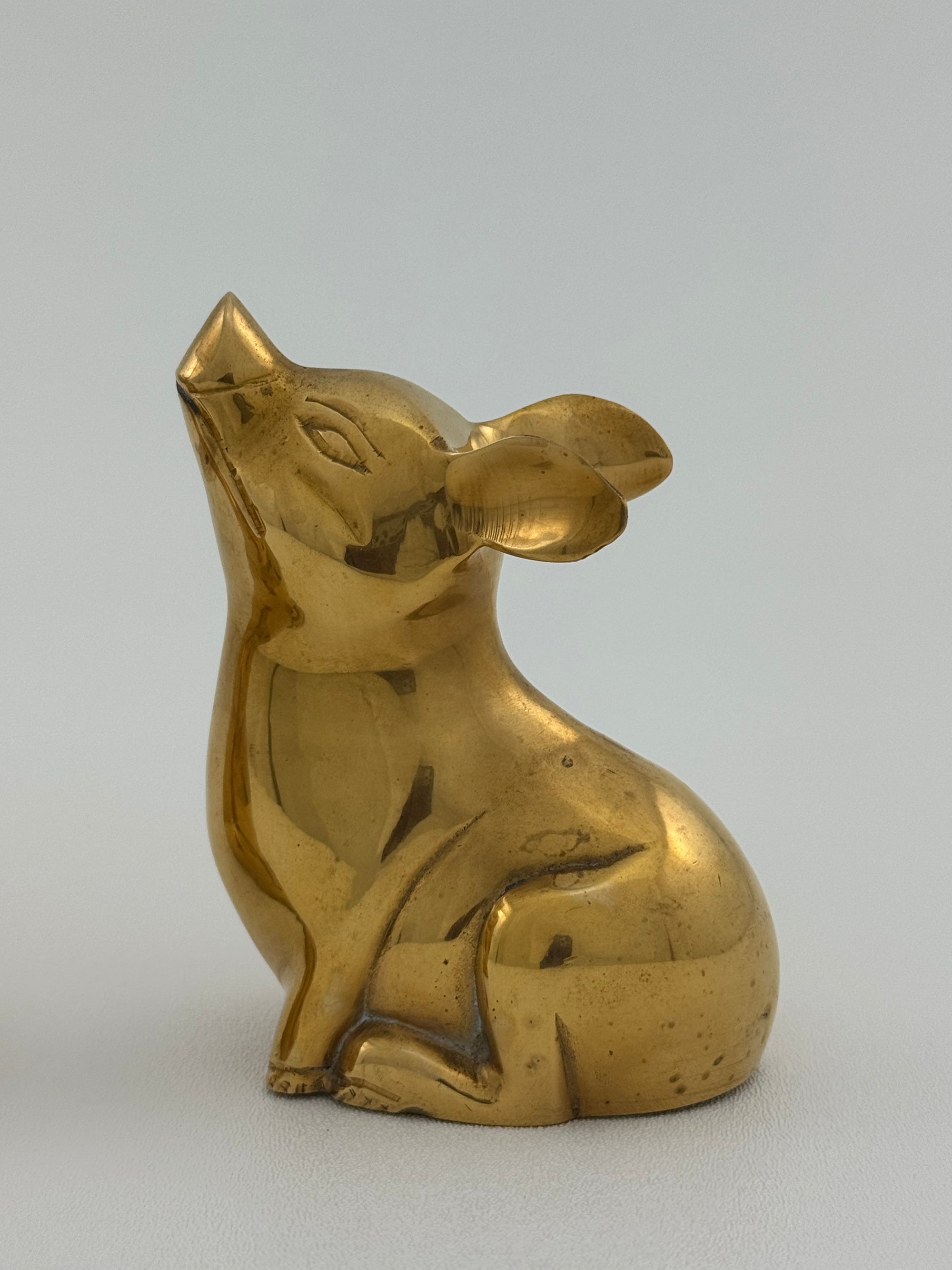 Vintage Brass Romeo and Juliet Pigs-A Pair