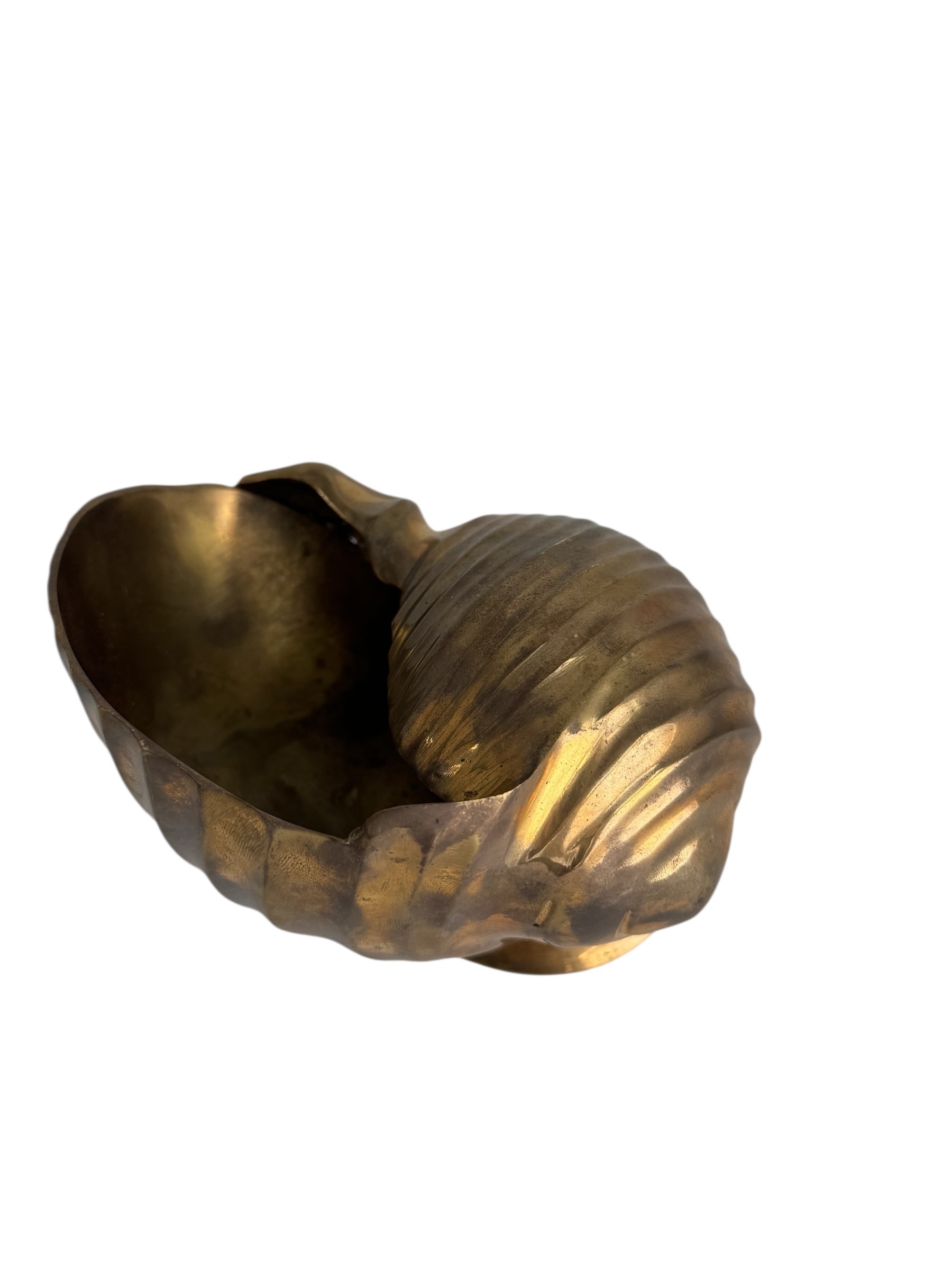 Vintage Brass Shell Vessel