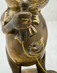 Vintage Brass Frog with Microphone