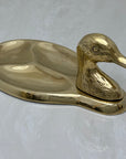 Vintage Brass Duck Dresser Tray