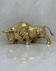 Vintage Brass Charging Bull