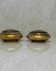 Small Vintage Brass Flower Frogs- A Pair