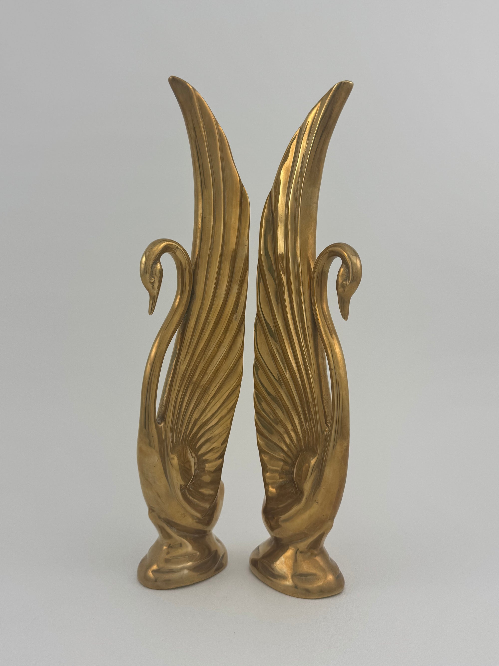 Vintage Brass Swans-A Pair by Dolbi Cashier