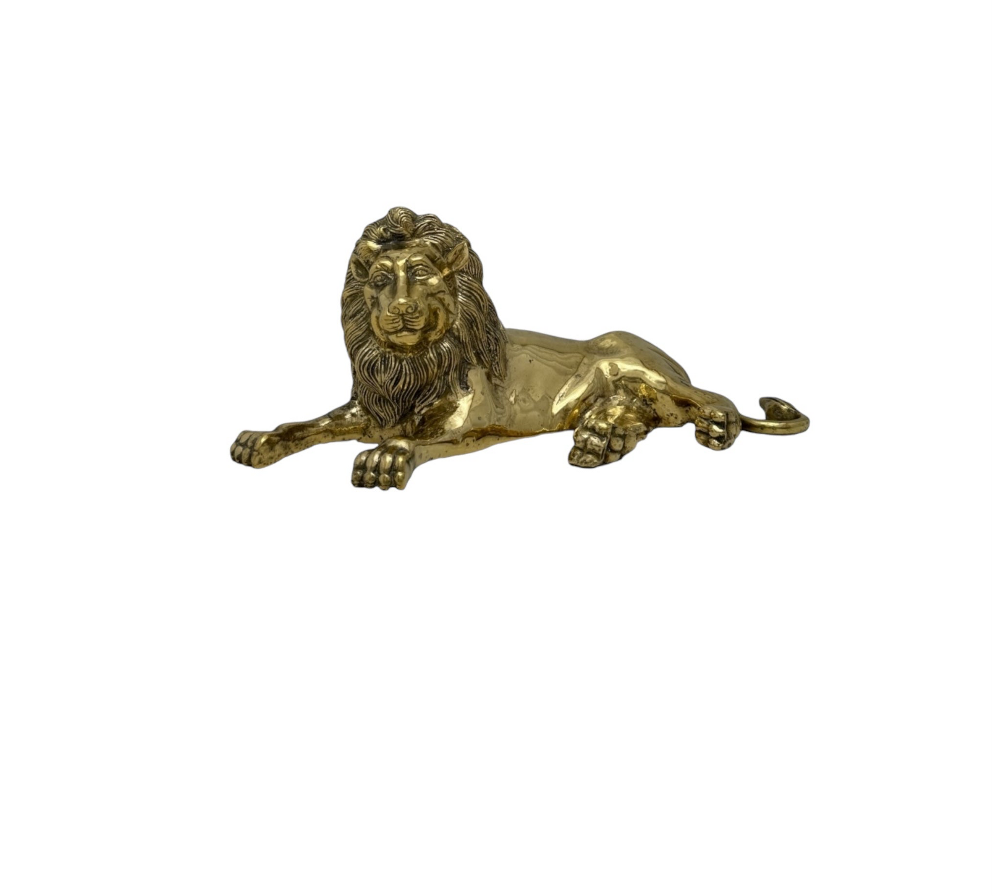 Highly Detailed Vintage Brass Lion