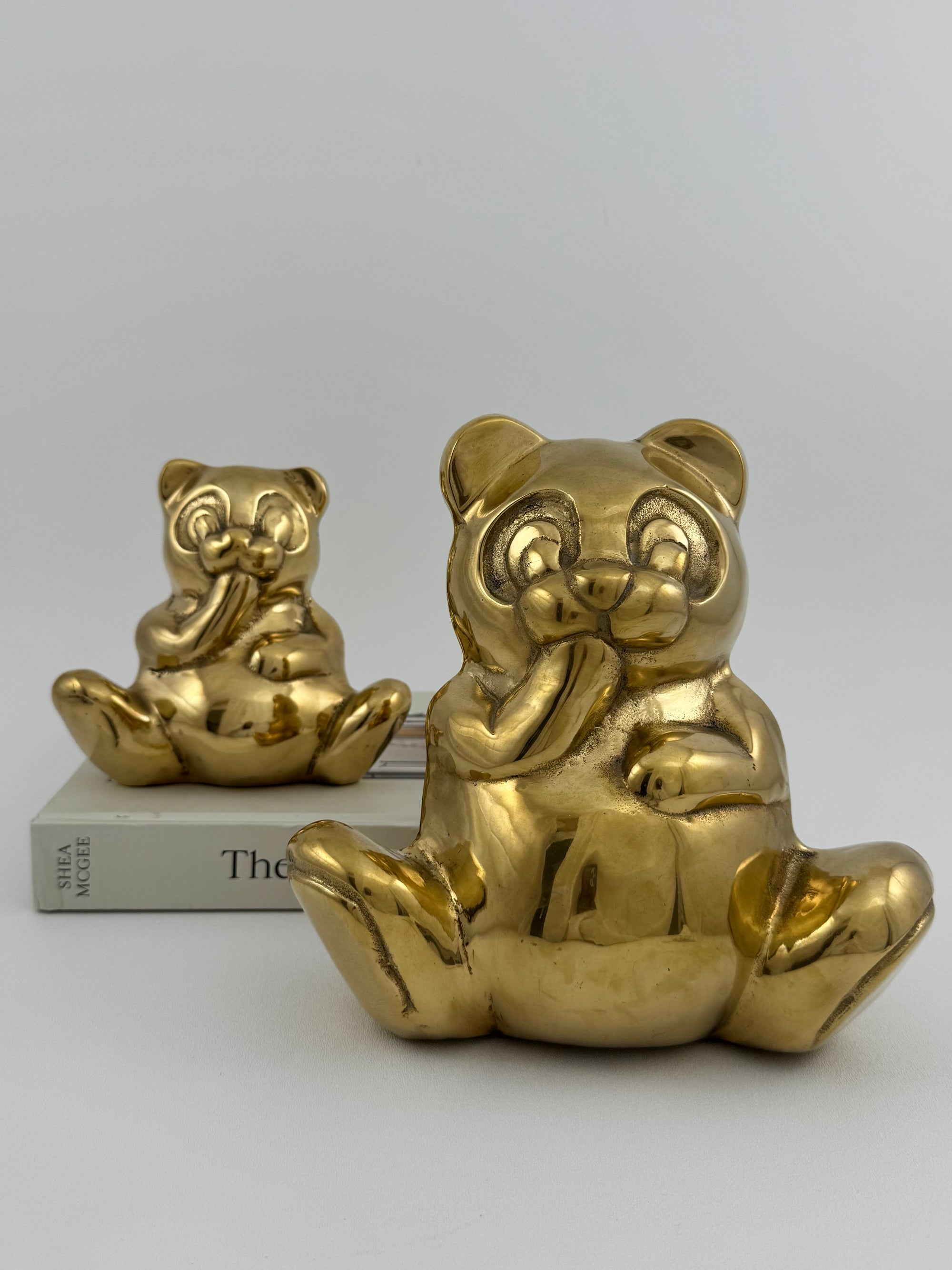 Vintage Brass Bears- A Pair
