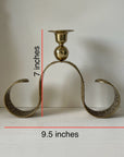 Vintage Brass Candlestick Holders with Scrollwork- A Pair