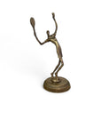 One-Foot Tall Brass Figurine of a Tennis Player