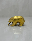 Vintage Brass Bear with Fish in Mouth