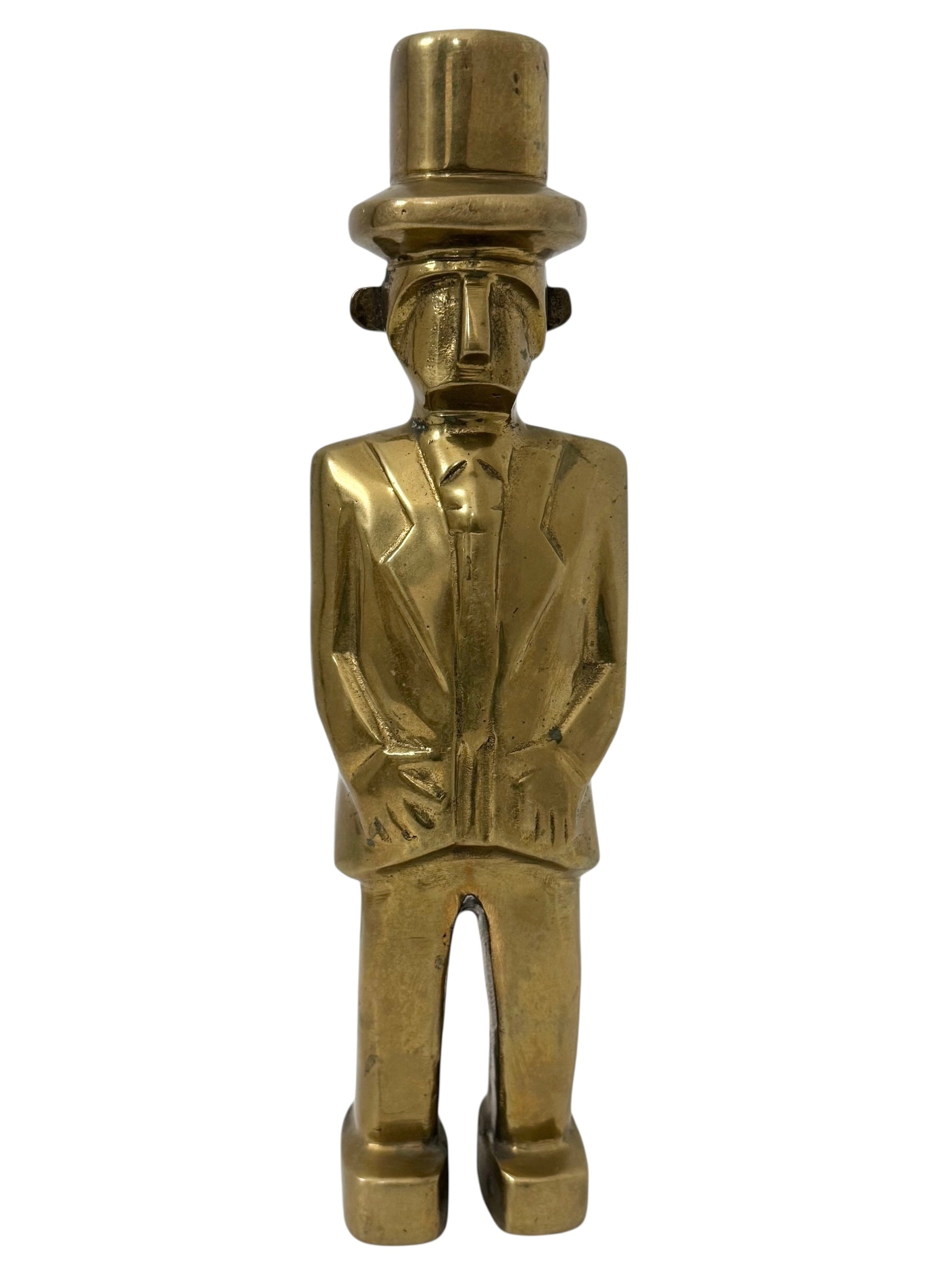 Vintage Dolbi Cashier Brass Gentleman with Top Hat – 1980s Collectible Sculpture