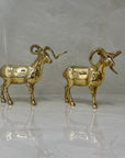 Cute Vintage Brass Antelopes-A Pair