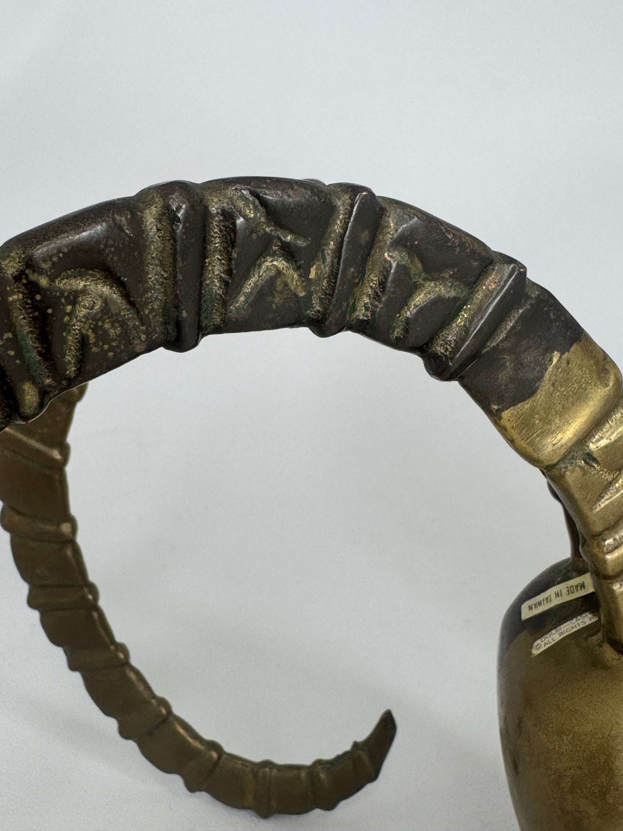 Vintage 1981 Dolbi Cashier Ram Horn Sculptures