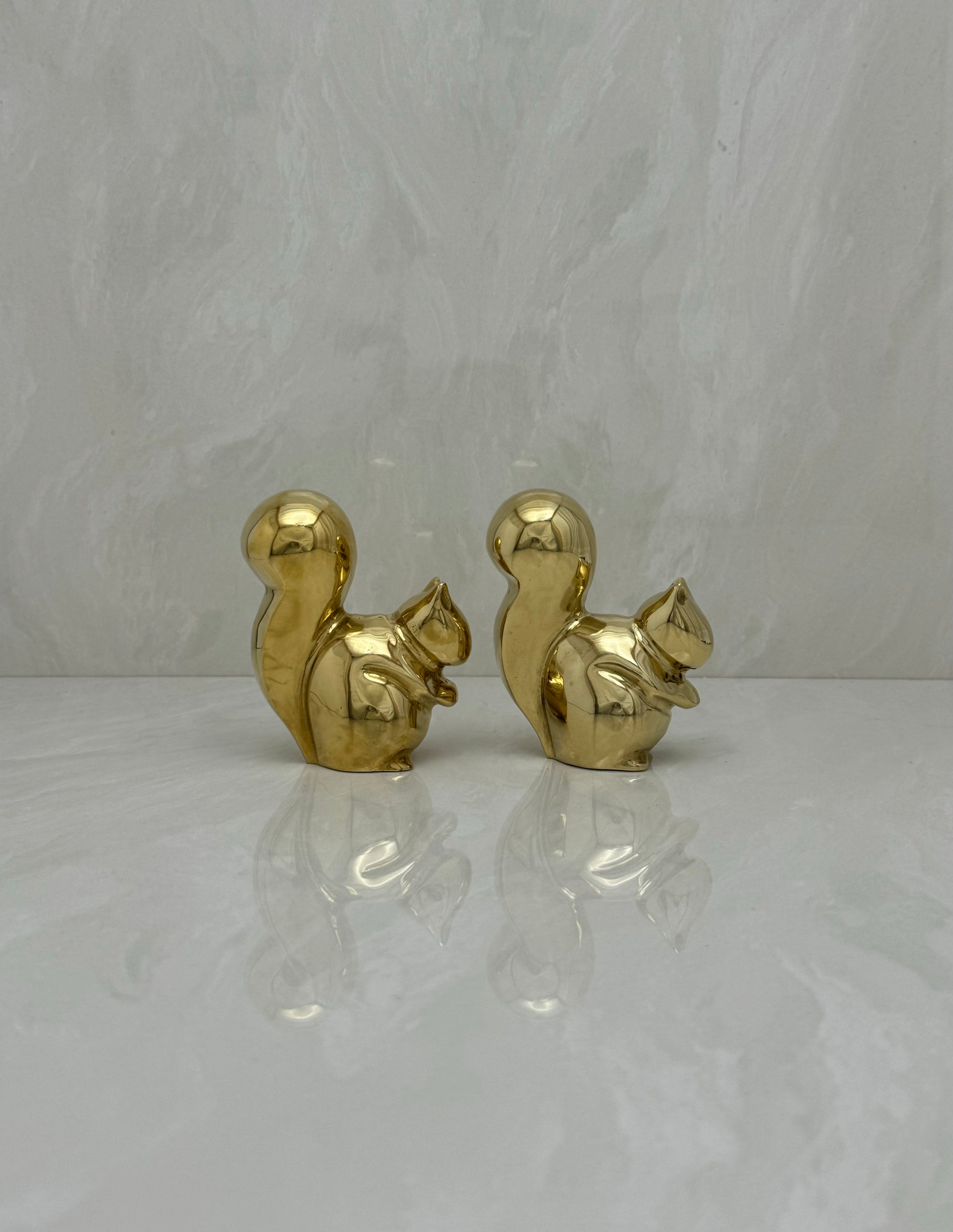 Vintage Brass Adorable Squirrels-A Pair