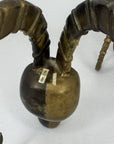 Vintage 1981 Dolbi Cashier Ram Horn Sculptures