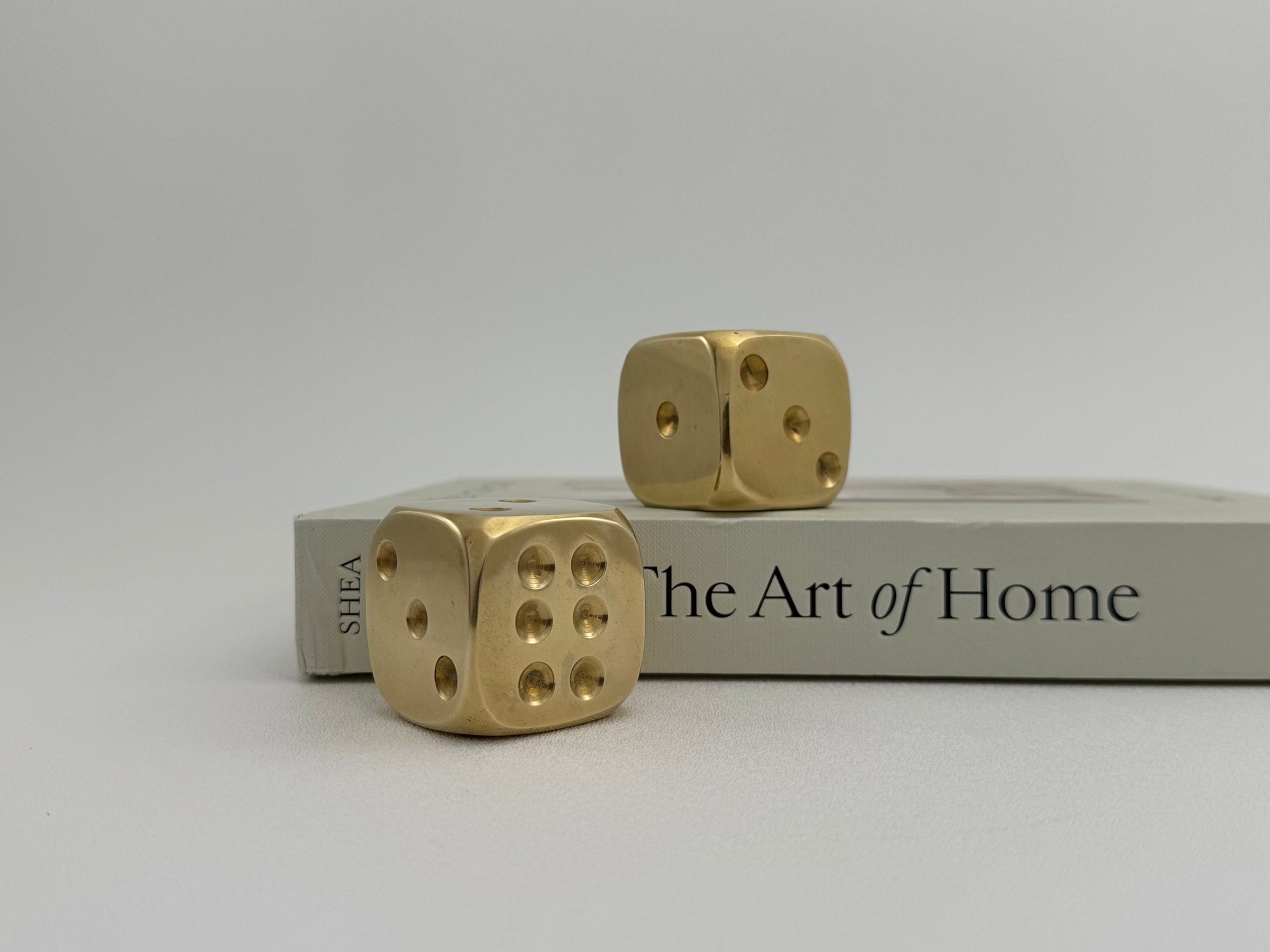 Vintage Brass Dice-A Pair