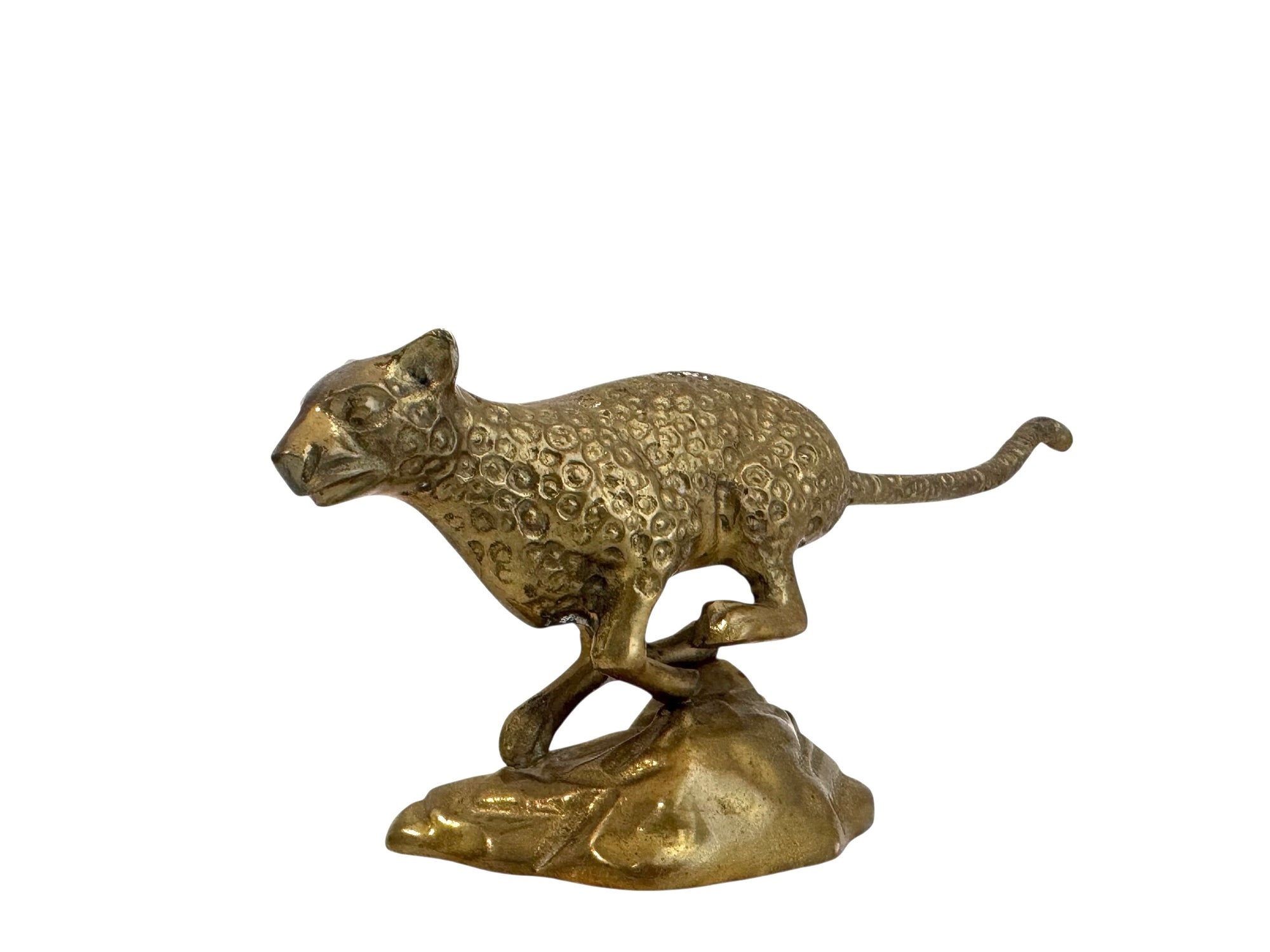 Vintage Brass Cheetah Figurine