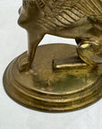 Vintage Brass Winged Sphinx Candleholders-A Pair