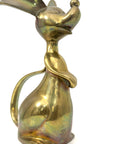 Grand Vintage Mid-Century Modern Brass Mouse Sculpture — Oversized Whimsical Art Accent