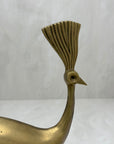 Vintage Brass Peacocks on Marble Bases- A Pair by Rosenthal Netter