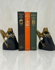 Vintage Bombay Frog on Rock Bookends-A Pair