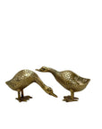 Vintage Brass Geese- A Pair