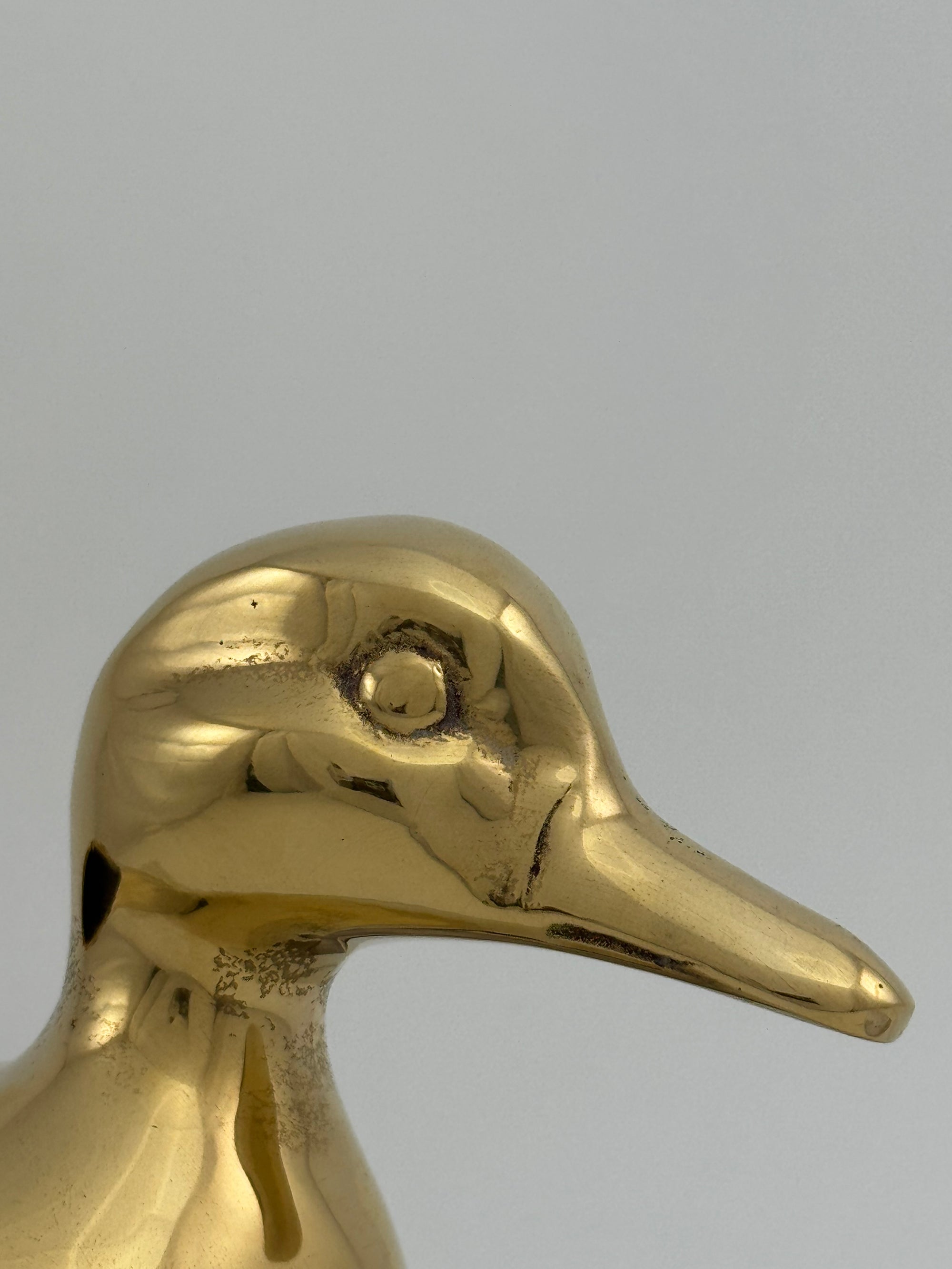 Vintage Brass Duck Stash Pot