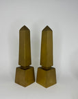 Vintage Brass Obelisks- A Pair