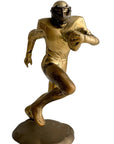 Vintage Brass Running American Football Player
