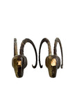 Vintage 1981 Dolbi Cashier Ram Horn Sculptures